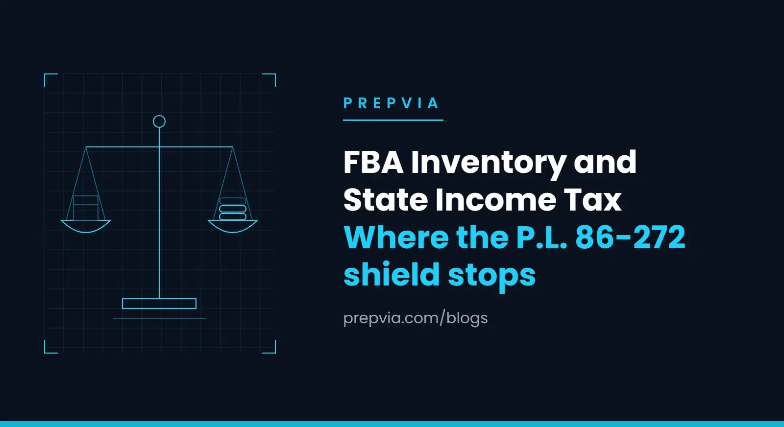 FBA Inventory and State Income Tax: Why P.L. 86-272 Does Not Cover Units Amazon Ships From Inside the State