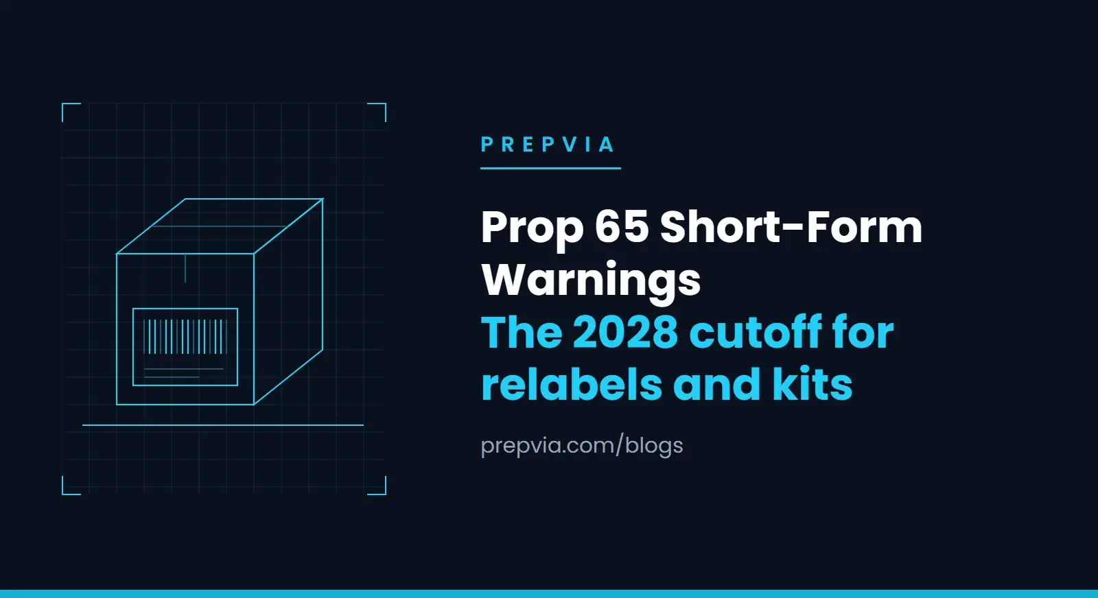 Prop 65 Short-Form Warnings: The January 1, 2028 Cutoff and Who Applies the Warning When You Relabel or Kit at a 3PL